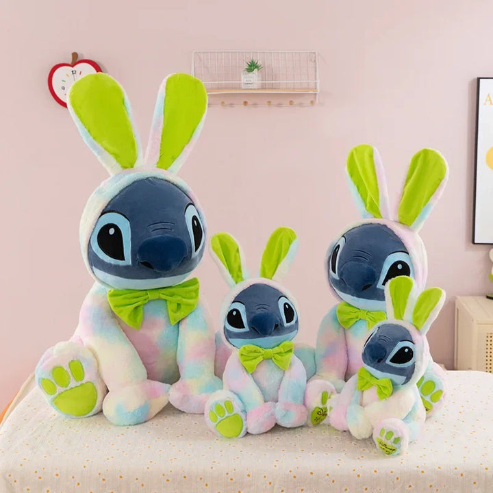 30/80CM Disney Lilo & Stitch Plush Doll Cartoon Toy Cute Kawaii Anime Stuffed Rabbit Ears Stich Soft Plushie Kids Birthday Gifts