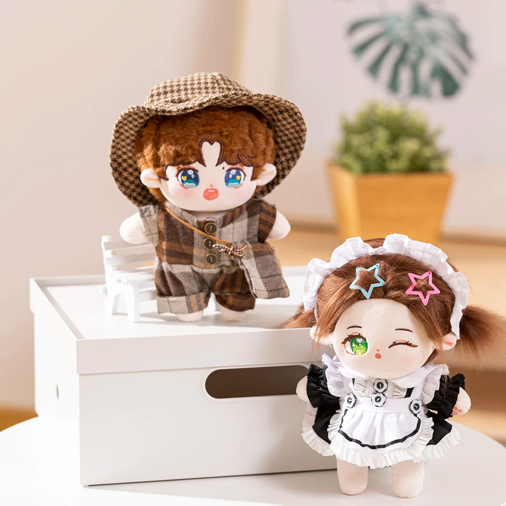 20cm Cute IDol Doll Plush Cotton Star Dolls With Clothes Kawaii Stuffed Baby Plushies Toys Fans Collection Children Gifts