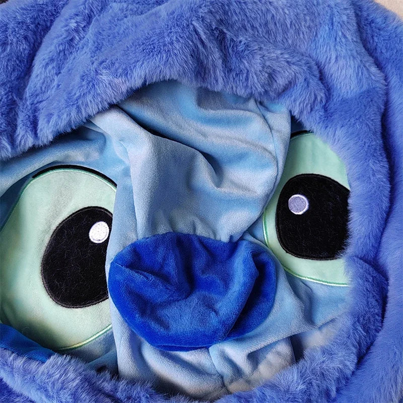 Disney Kawaii Lilo and Stitch Plush Toys Blueberries Anime Big Stich Doll Pillow Semi-finished Leather Holster Gift for Kids