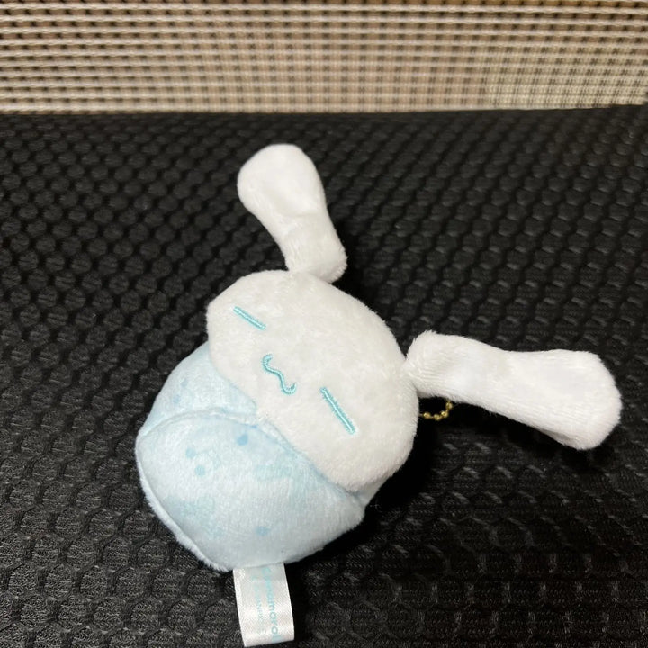 Sanrio Kawaii My Melody Cinnamoroll Japanese Cartoon Hangyodon Baby Sleeping Bag Fish Plush Toys Backpack Pendant Keychain Gift