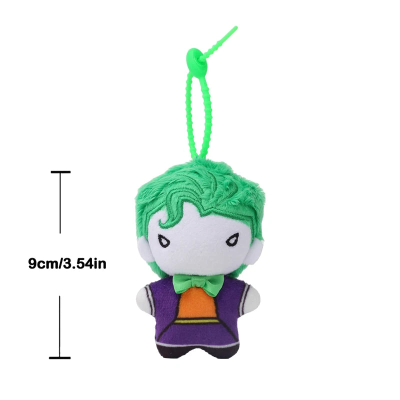 9cm DC Movies Superman Batman Harley Quinn Plush Toy Soft Keychain Creative Cartoon Gift for Christmas Halloween