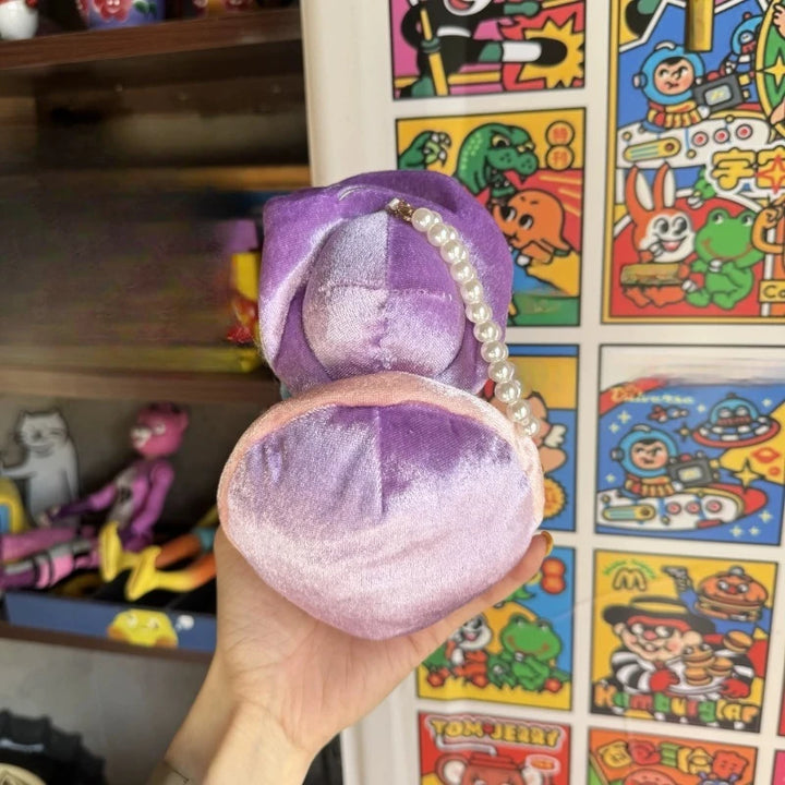 Cartoon Oyster Grandma Baby Oyster Series Plush Doll Bag Pendant Pearl Chain Alice Keychain Cute Cartoon Doll Decoration Gifts