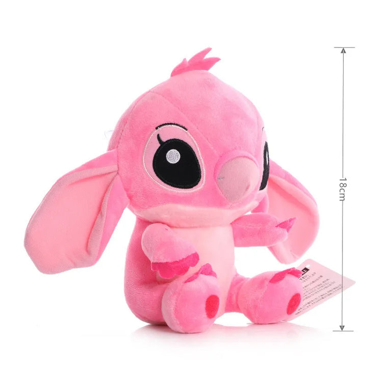 DISNEY Lilo & Stitch Plush Toys Pink Lilo Blue Stitch Stuffed Plush Dolls Pendant Toys Models Cute Boy Girl Birthday Gift