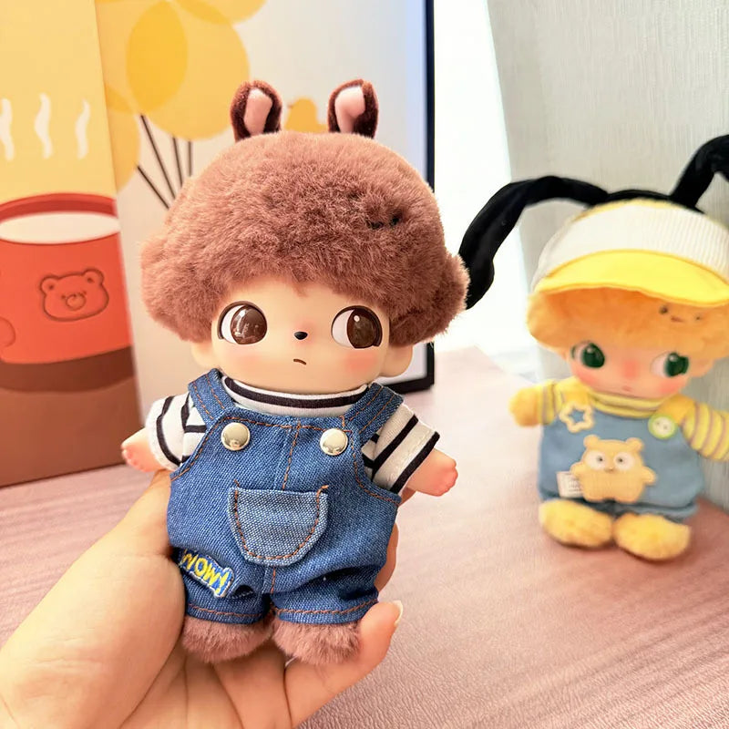 DIMOO WORLD Doll Box Pendulum Accessories Doll Clothes Carrot Tennis Bib Pants Love Hat Chef 15/17cm Labubu Doll Clothes
