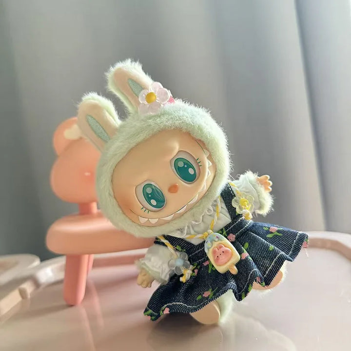 17cm Labubu I II Idol Dolls Outfit Clothing Accessories For Korea Kpop Exo DIY Gift  Sitting Party Cute Mini Plush Doll'S Clothe