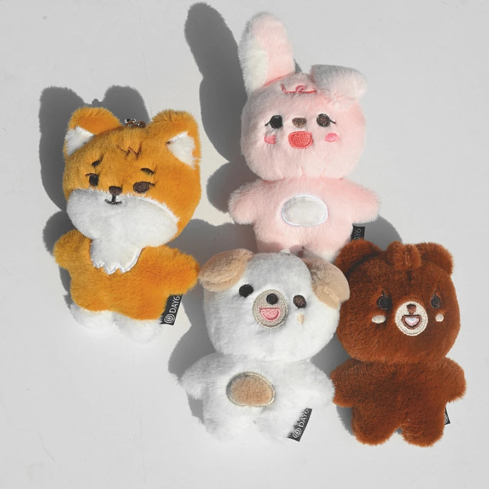 Cute Plush Toy Kpop Day6 Sungjin Wonpil Dowoon Pendant Soft Stuffed Doll Keychain Car Backpack Bag Key Ring Decor Kid Gifts