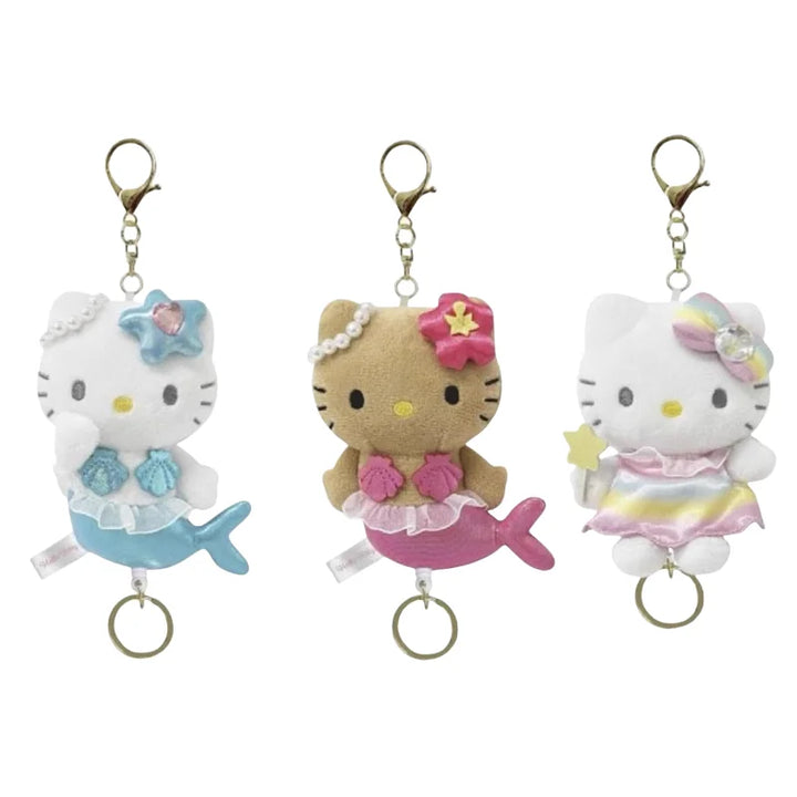 Kawaii Sanrio Long Legs Heiseic Hello Kitty nic Plush Keychain Flower Fairy Mermaid Cartoon Doll Toy Backpack Pendant girl gift