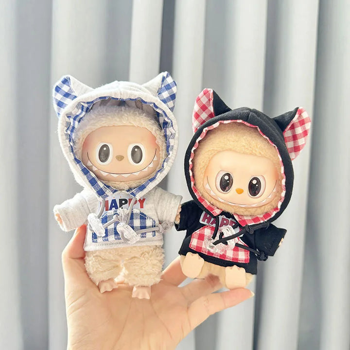 17cm Mini Plush Doll'S Clothes Labubu I II Idol Dolls Happy Outfit Sitting Party Cute Clothing Accessories For Korea Kpop Exo