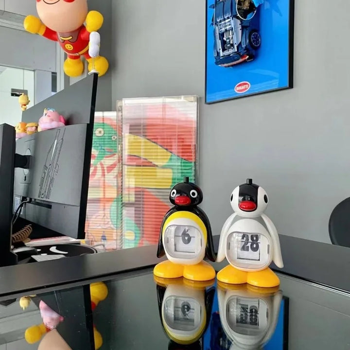 Cute Cartoon Pingu Calendar Desktop Ornament Decoration Household Press Calendar Cute Doll Doll Boys and Girls Christmas Gifts