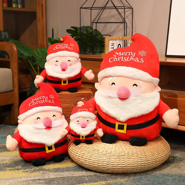 Cute Cartoon Santa Claus Deer Plush Toy Stuffed Animals Deer Soft Doll Father Christmas Plush Christmas Decor Gift for Kids