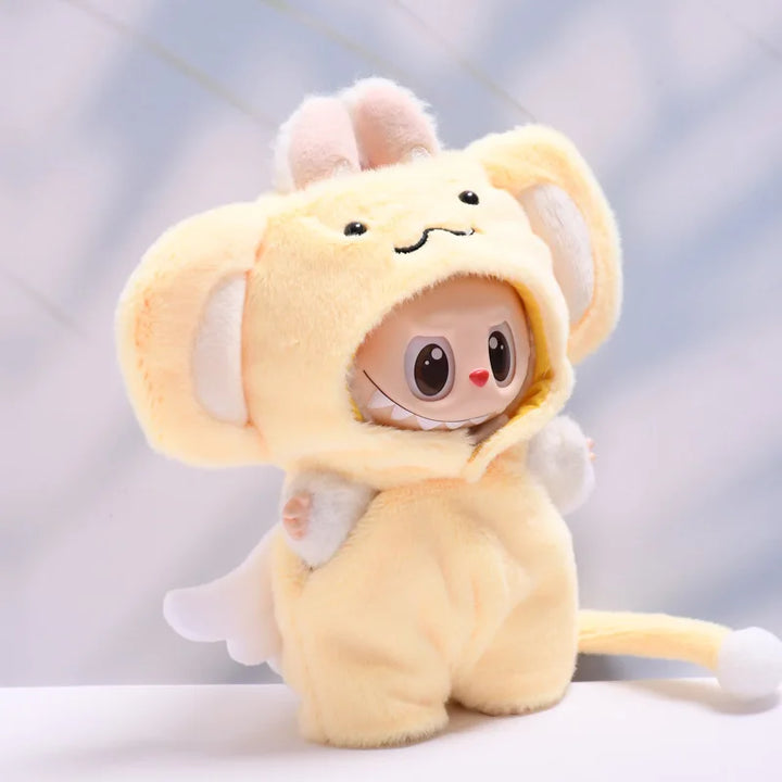 Labubu Doll Clothes Angel-Lion Plush Set 15/17cm Plush Doll'S Clothes Labubu I II Idol Dolls Sitting Party Accessories