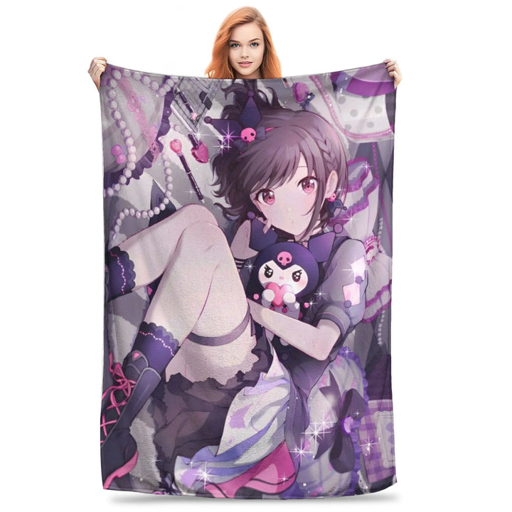 Project Sekai Fleece Blankets  Awesome Throw Blankets for Home Hotel Sofa  125*100cm Quilt