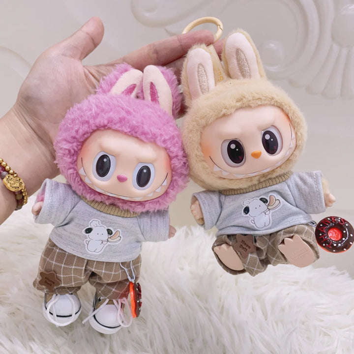 Labubu Doll Clothes Puppy Donut Set Dress Up Accessories 15/17cm Plush Doll'S Clothes Replacement