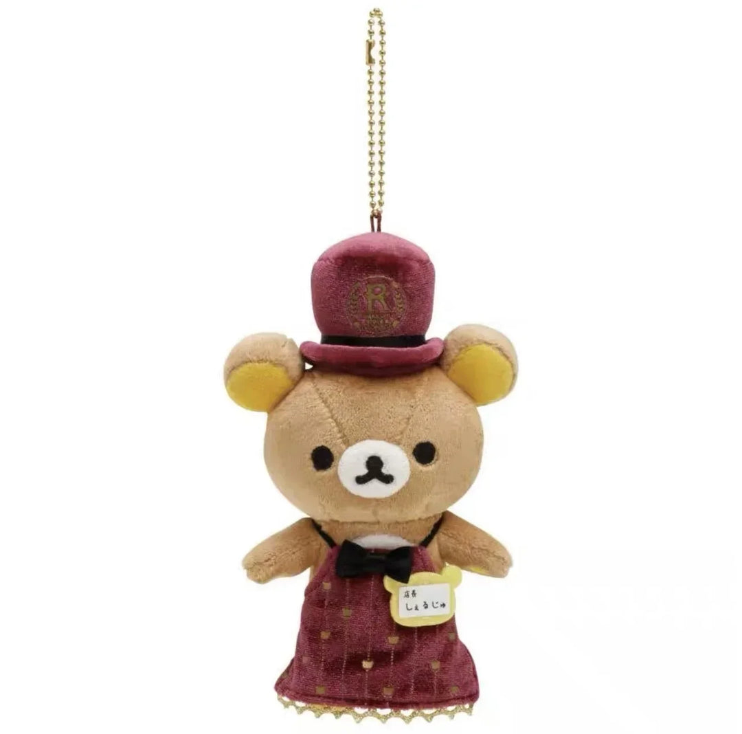 New Kawaii Rilakkuma Store Manager Limited Series Plush Doll Pendant 20th Anniversary Popular BearDoll Bag Pendant Keychain Gift