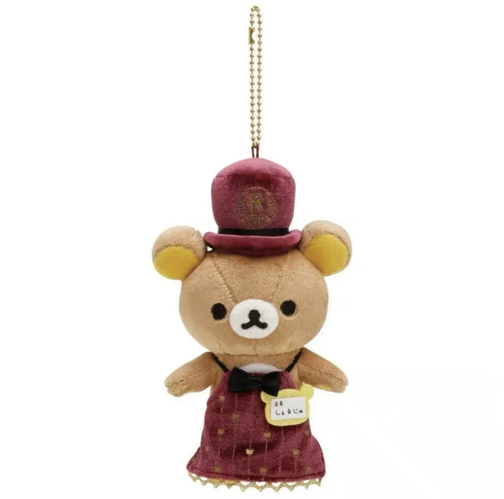 New Kawaii Rilakkuma Store Manager Limited Series Plush Doll Pendant 20th Anniversary Popular BearDoll Bag Pendant Keychain Gift