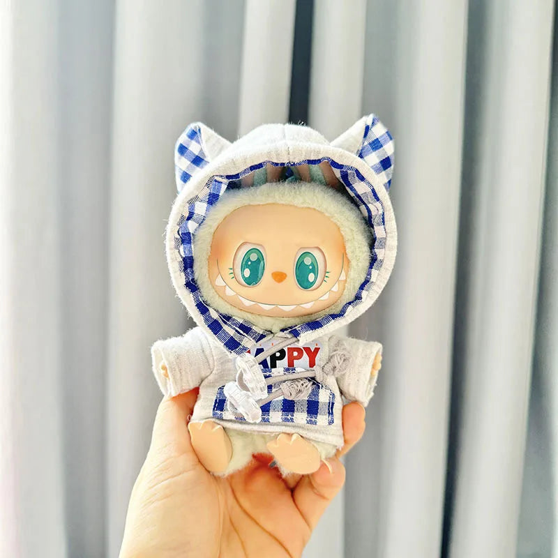 17cm Mini Plush Doll'S Clothes Labubu I II Idol Dolls Happy Outfit Sitting Party Cute Clothing Accessories For Korea Kpop Exo
