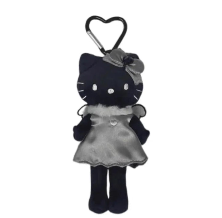 Kawaii 15cm sanrio Angel Series NIC Hello Kitty plush Keychain Long Legs black skin Kitty doll Pendant Heisei y2k Bag charm gift