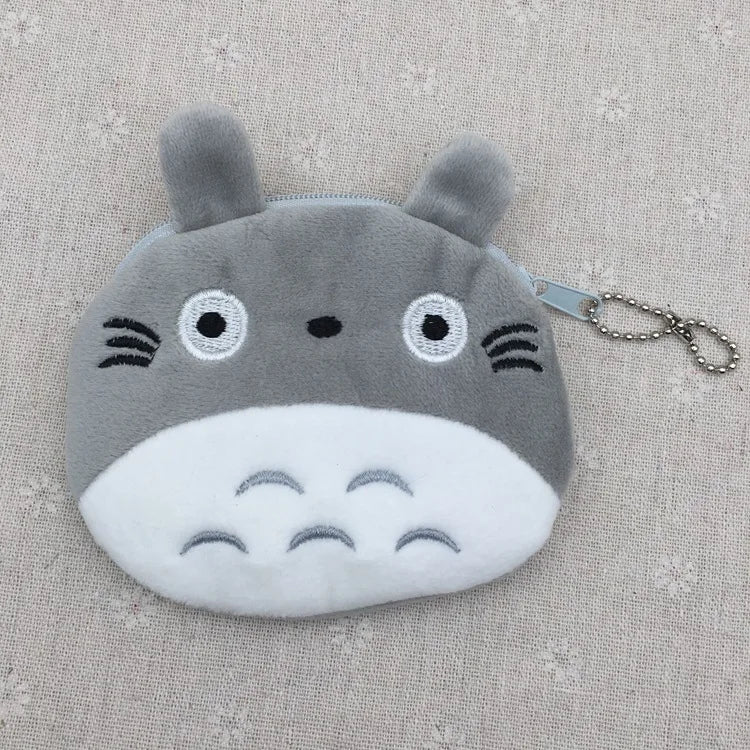 Cute Sanrio Plush Wallet Hello Kitty Kuromi Coin Purse Anime Figure Stitch Bag Accessories Keychain Kid Toys Kawaii Girls Gift