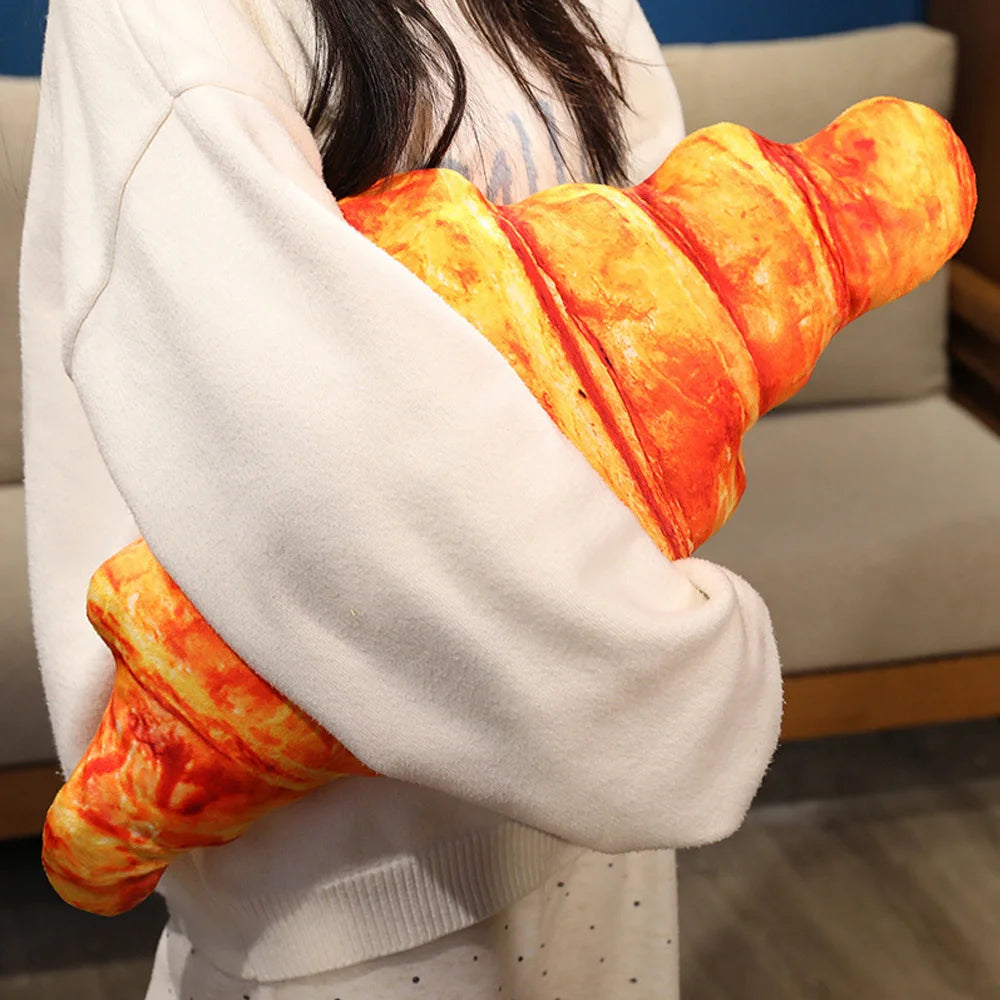 BakeryFun Plush Toys Hotdog Croissant Baguette Twist Bread Pillows Simulated Pastry Cushion Creative Gifts for Girls Room Decor