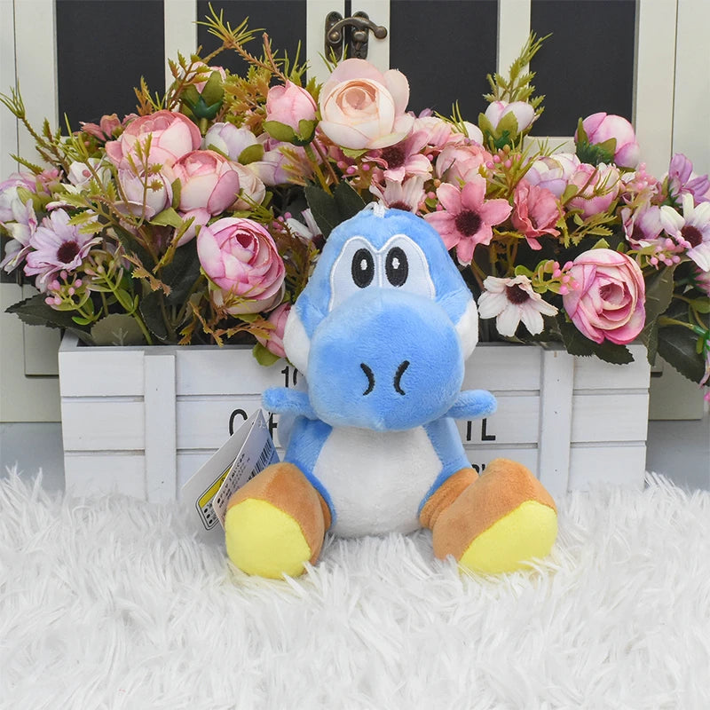 Kawaii Mario Green Blue Pink Black Yoshi Soft Plush Toys Cute Anime Eggs Stuffed Animals Peluche Dolls Festivals Birthday Gifts