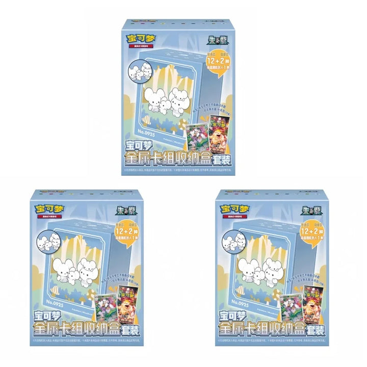 2025 Original Pokemon Collect 'Em All 151 Starter Battle Collection Box With Metal Card Case Set Festvial Surprise Gifts