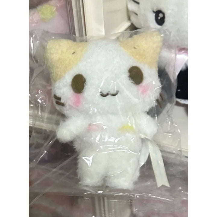 Masyumaro Fluffy Fuwa Nyanko Cat Plush Doll Keychain Charm Keychain Anime Kawaii Women Bag Keychains Mascot Keyring Keyholder