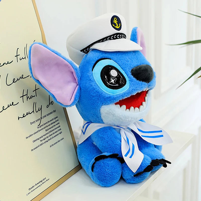 25/30CM Disney Navy Lilo and Stitch Plush Toy Anime Stuffed Kawaii Ornament Soft Stich Doll Plushie Kids Birthday Xmas Gifts