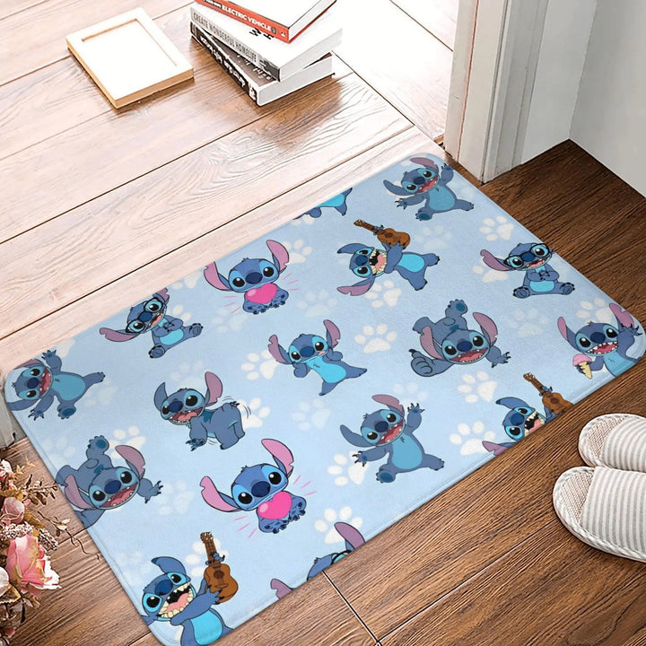 Lilo And Stitch Cartoon Bathroom Rugs Mat Extra Soft and Absorbent  Bath Rugs Mats Carpet Non-Slip for Shower Tub