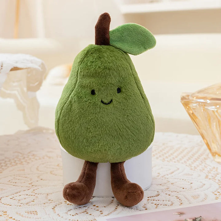 Cartoon Kiwi Fruit Plush Toys Squishy Mangosteen Soft Dolls Pineapple Durian Stuffed Toys Watermelon Plushie Pitaya Pear Orange