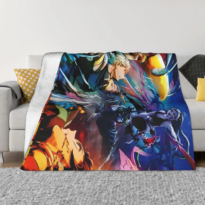Demon Slayer Japanese Anime Blankets Coral Fleece Plush All Season Portable Soft Throw Blanket for Home Travel Bedding Throws
