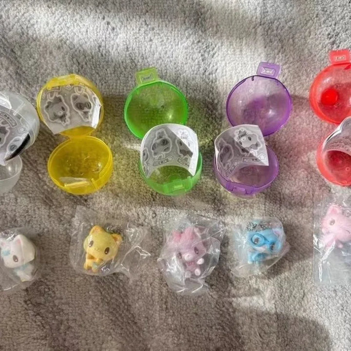 5 Pcs Cartoon Mewkledreamy‌ Pendant Keychain Backpack Cute Cat Pendant Decoration Children Toy Keychain Friends Christmas Gift