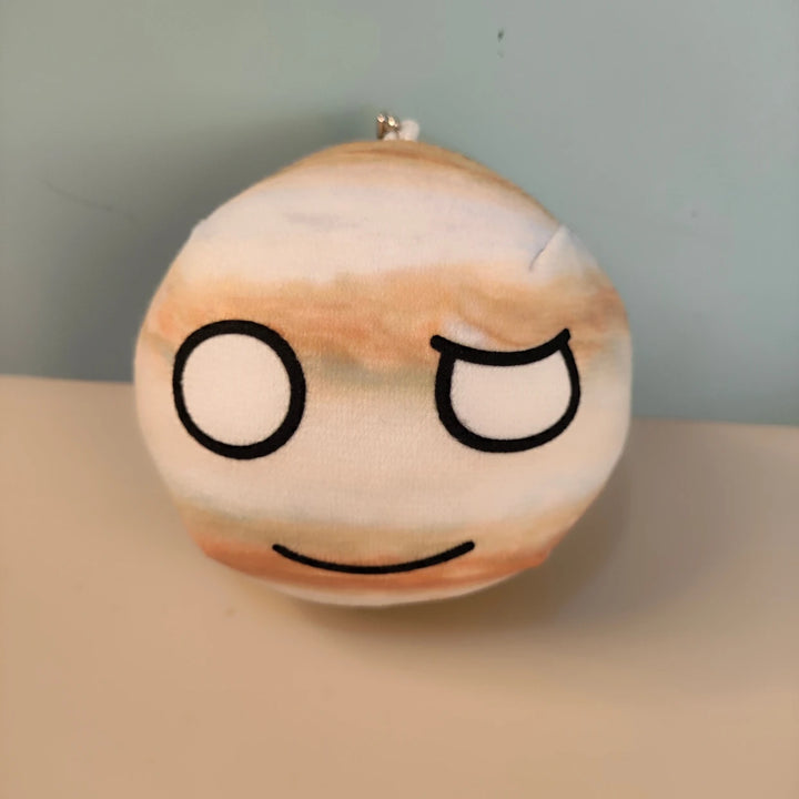 10cm Polandball Plush Doll Keychain Bag Pendant Decor Short Earth Sun Moon Venus Jupiter Mercury Mercury Mars Saturn Toy Gift