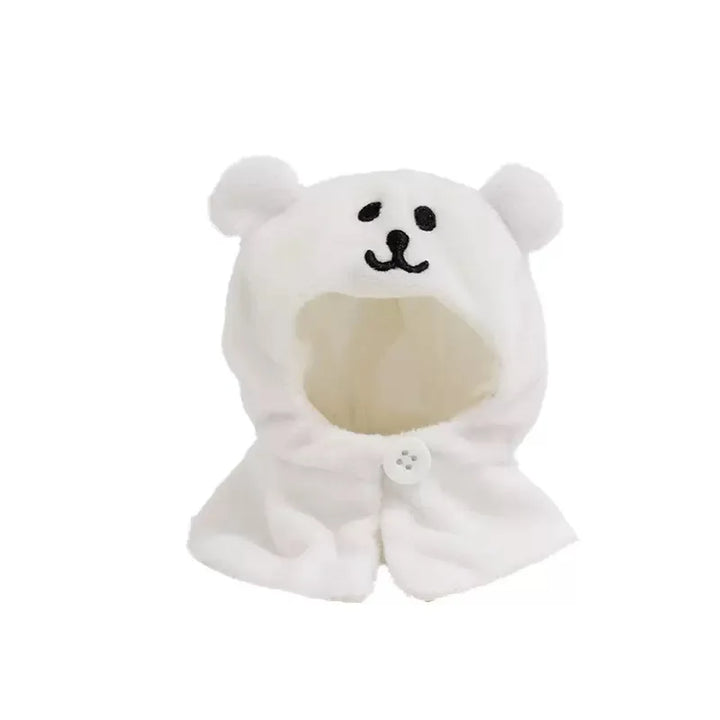 Kawai Self-deprecating Bear Rilakkuma Clothes for 10cm Cotton Doll Cute Cape Headwear Set Doll Accessory Changeable Cloak