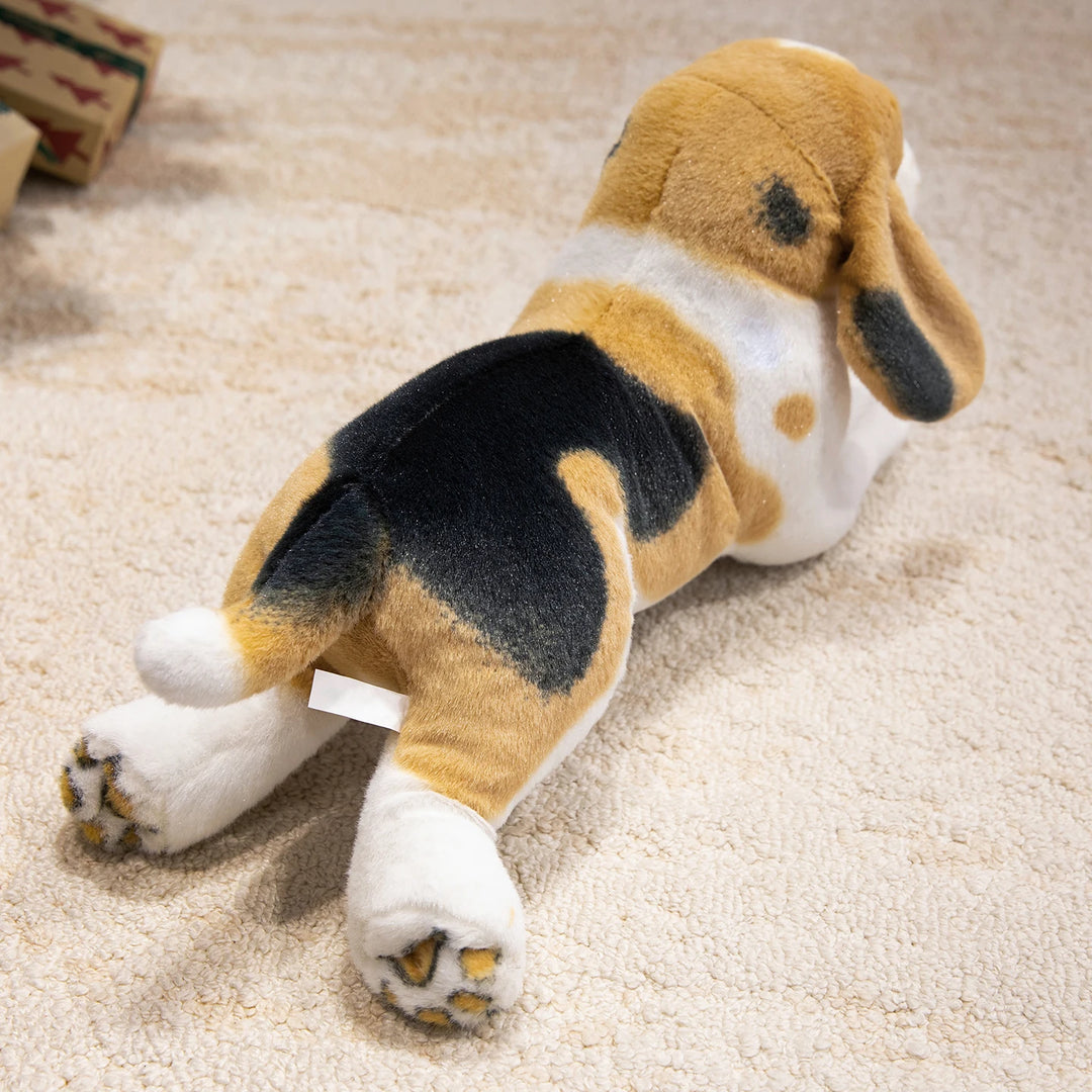 Lifelike Dog Plush Toy Fluffy Stuffed Animals Beagle Soft Doll Real-life 50cm Dog Home Decor Kid Toy Birthday Gift for Dog Lover
