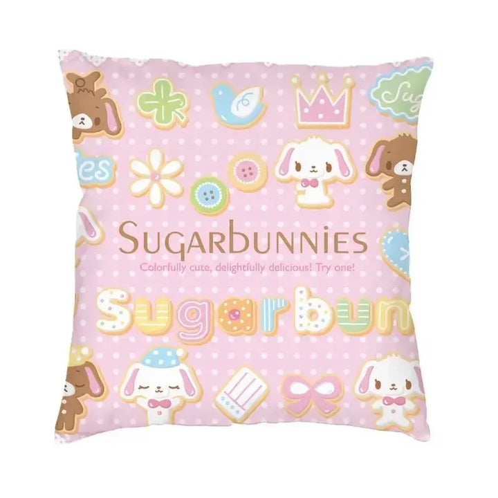 Sugarbunnies Cushion Cover  Print Anime Manga Throw Pillow Case for Sofa Fashion Pillowcase Home Decoration