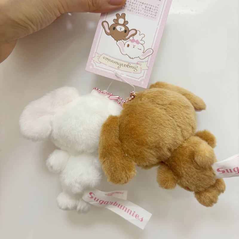 Sugarbunnies Kurousa and Shirousa Plush Toys Mascot Cute Keychain Charms Ball Chain Keyring Girls Toys