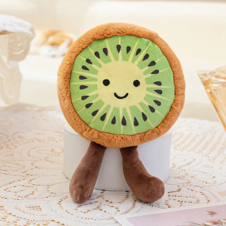 Cartoon Kiwi Fruit Plush Toys Squishy Mangosteen Soft Dolls Pineapple Durian Stuffed Toys Watermelon Plushie Pitaya Pear Orange