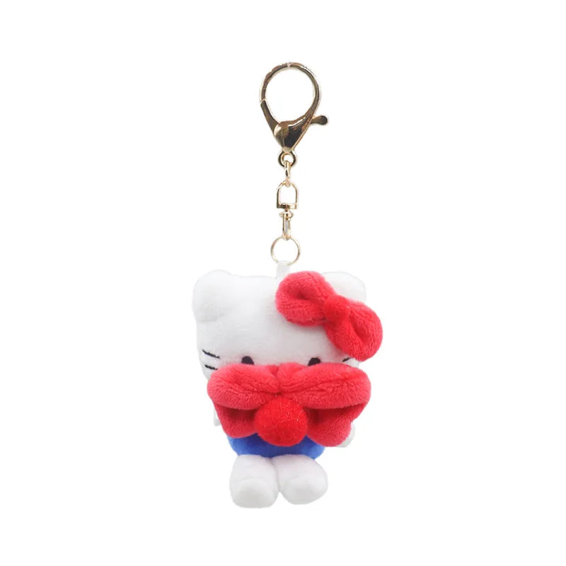 Kawaii Sanrio Hello Kitty Plush Toys Cute Cartoon Creative Tennis Keychain Backpack Pendant Girls Christmas Gifts Accessories