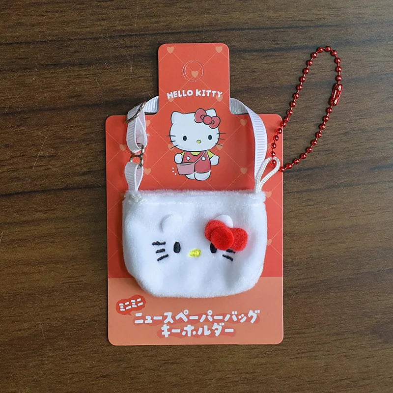 For Labubus doll Outfit Accessories Sanrios Hello Kitty Kuromi Cinnamoroll Melody Doll Hat mini bag Cute Doll Backpack Bag Set