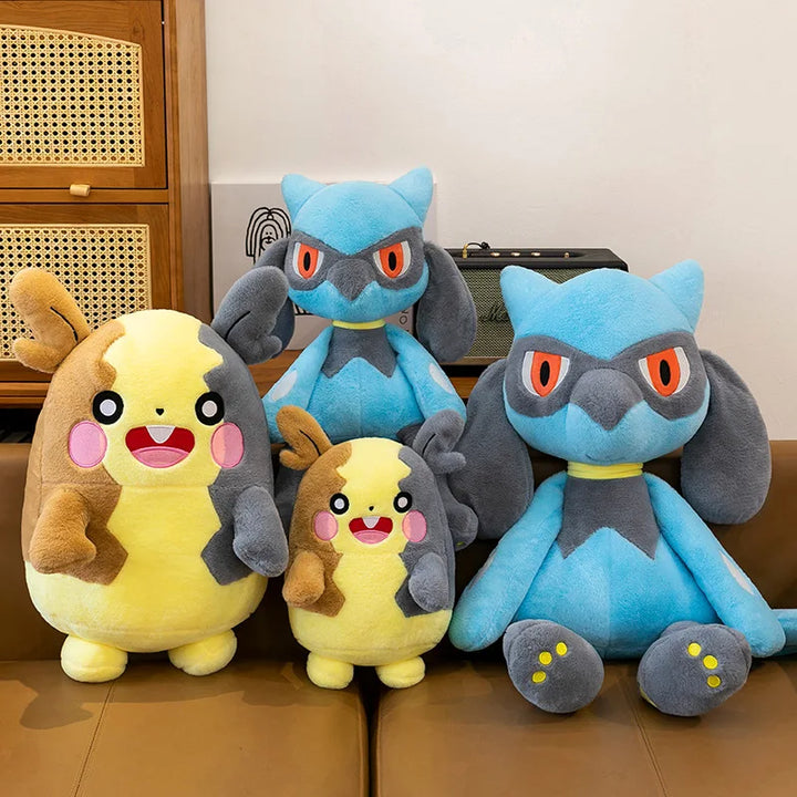 Pokemon Riolu Morpeko Lucario Plush Toys 35-80cm Kawaii Pillow Stuffed Christmas Gifts for Childrens Pokémon Anime Plushie Dolls