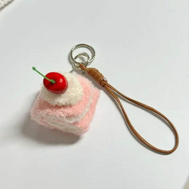 Simulation Food Plush Keychain with Hamburger, Sandwich, and Cake Designs; Adorably Cute Stuffed Doll; Perfect Bag Pendant Gift.