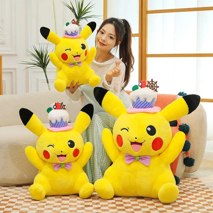 Pokemon Pikachu Plush Toy Pokémon Anime Cake Party Plushie Doll 45-75cm Kawaii Soft Pillow Stuffed Christmas Gifts for Childrens