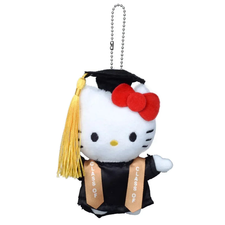 Hot Kawaii Bachelor Gown Graduate Cap Hello Kitty Plush Toy Doll Stuffed Animal Cat Cartoon Room Decor Gifts