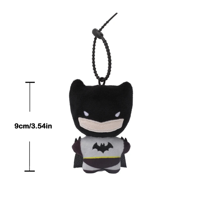 9cm DC Movies Superman Batman Harley Quinn Plush Toy Soft Keychain Creative Cartoon Gift for Christmas Halloween