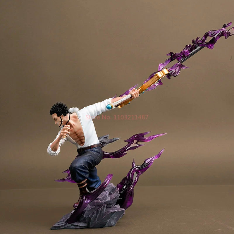 35cm One Piece Figures Eagle Eye Dracule Mihawk Action Figure Anime Top War Pvc Model Toy Custom Collection Doll Fans Gift