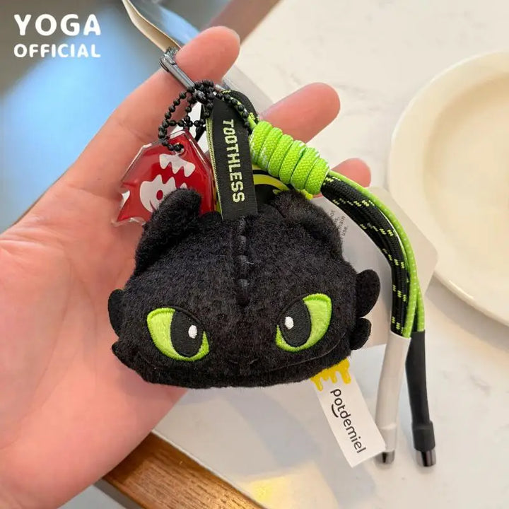 Kawaii Cartoon Toothless Plush Toys Keychain Anime Soft Stuffed Doll Backpack Pendant Boy and Girl Birthday Gifts Accessories
