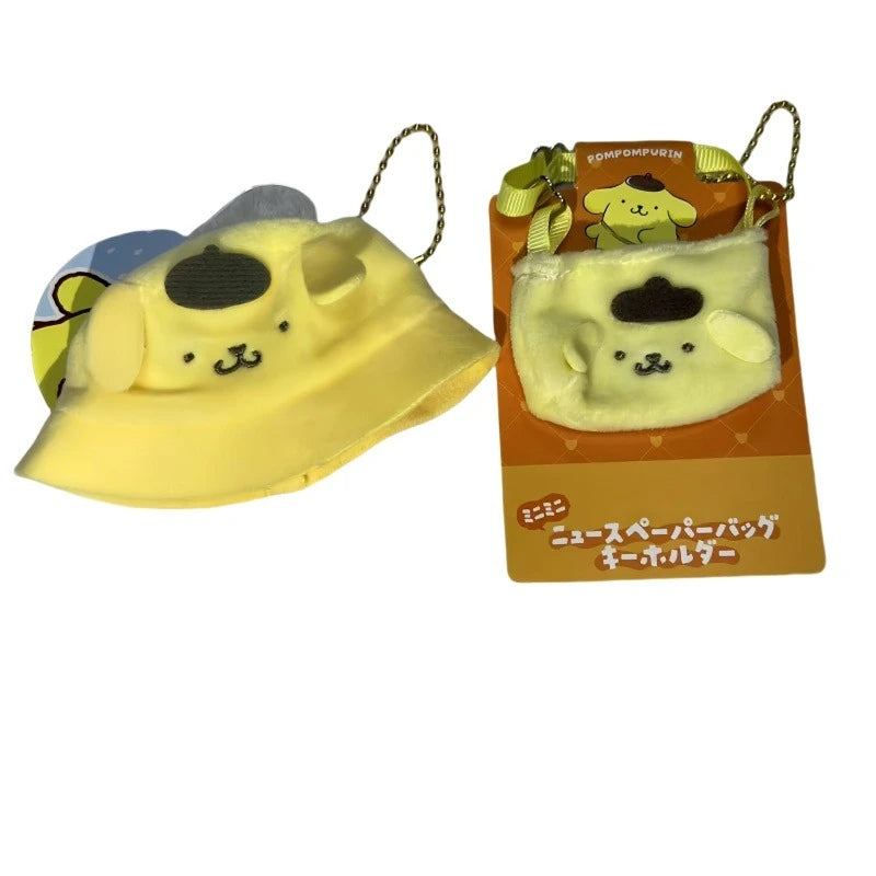 For Labubus doll Outfit Accessories Sanrios Hello Kitty Kuromi Cinnamoroll Melody Doll Hat mini bag Cute Doll Backpack Bag Set