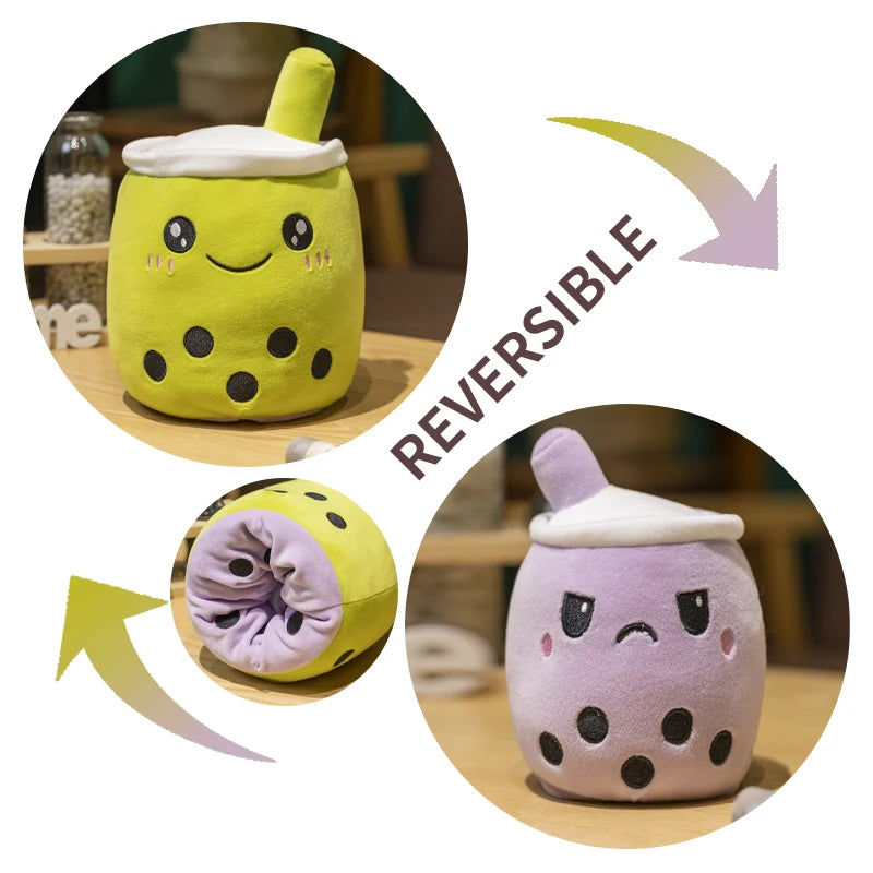 23cm Kawai Milk Tea Cup Plush Toy Stuffed Food Fruit Boba Doll Ultrasoft Stuffed Plush Tea Shop Kids Toys Birthday Gift