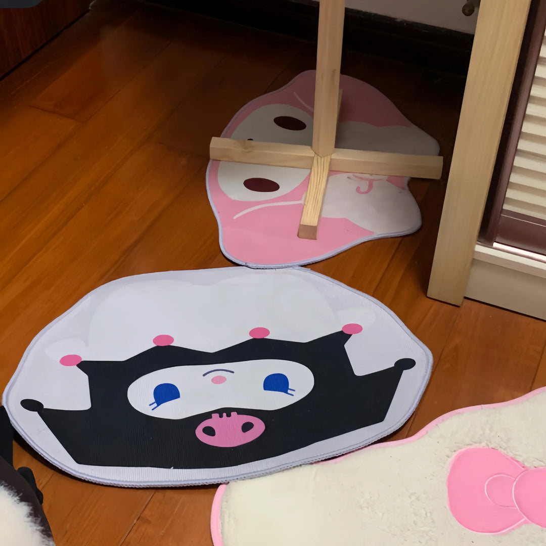 Saniro My Melody Cinnamoroll Cartoon Carpet Kawaii Home Soft Fur Rug Children Girls Bedroom Living Room Floor Mat Multiple Sizes