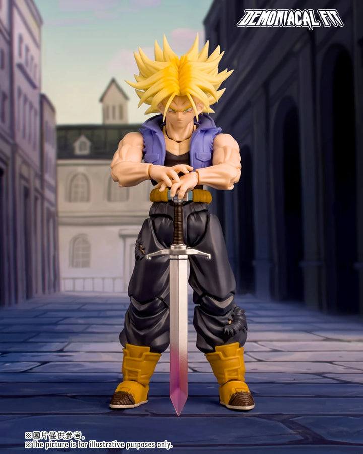 IN STOCK Demoniacal Fit SHF Trunks Figure Dragon Ball Z Super Saiyan The Boy From The Future Son Action Figure Model Toy